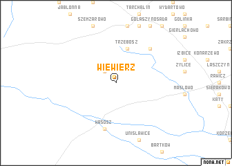 map of Wiewierz