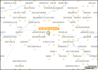 map of Wiewióróów