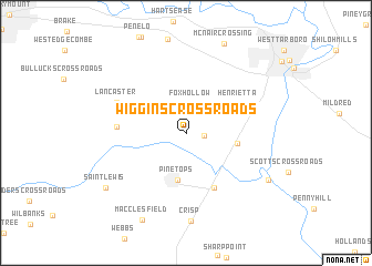 map of Wiggins Crossroads