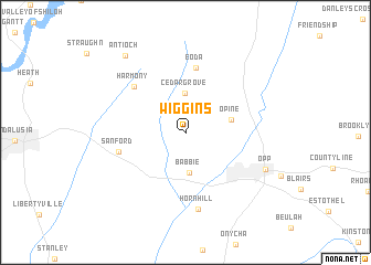 map of Wiggins