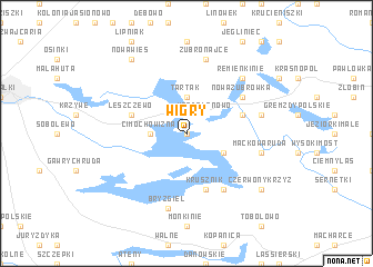 map of Wigry