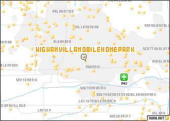 map of Wigwam Villa Mobile Home Park