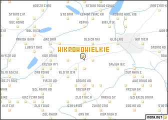 map of Wikrowo Wielkie