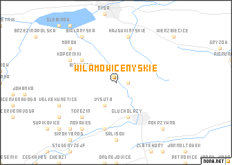 map of Wilamowice Nyskie