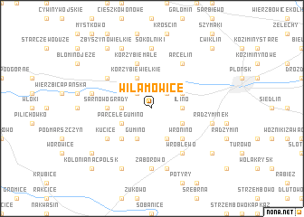 map of Wilamowice