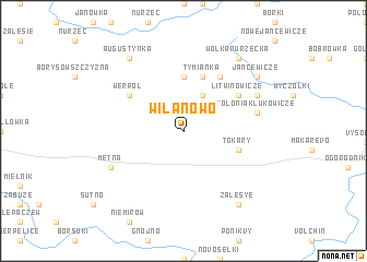 map of Wilanowo
