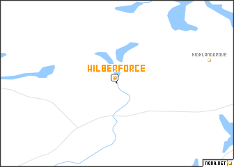 map of Wilberforce