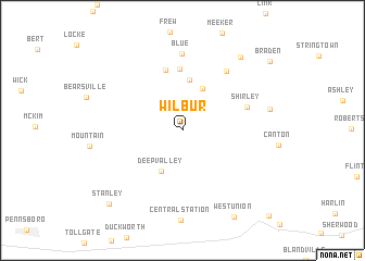 map of Wilbur