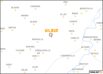 map of Wilbur