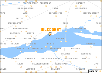 map of Wilcogęby