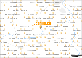 map of Wilcza Wólka