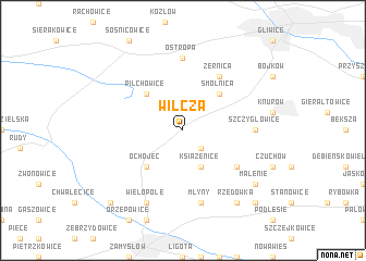 map of Wilcza