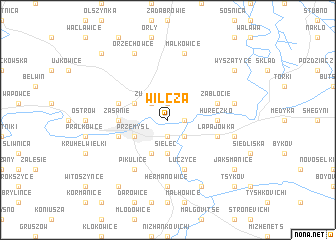 map of Wilcza