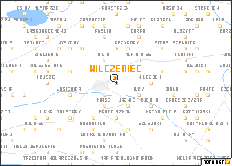 map of Wilczeniec