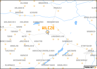 map of Wilcze