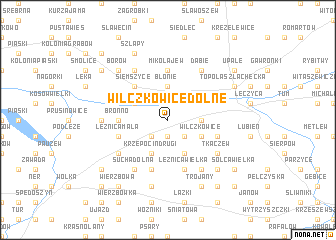 map of Wilczkowice Dolne