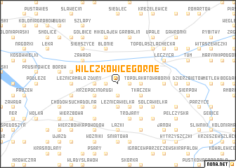 map of Wilczkowice Górne