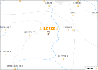 map of Wilczków
