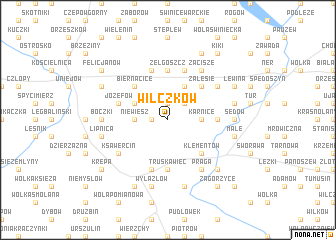 map of Wilczków