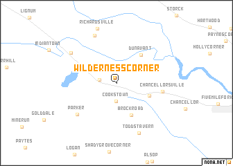 map of Wilderness Corner