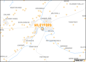 map of Wiley Ford