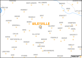 map of Wileyville