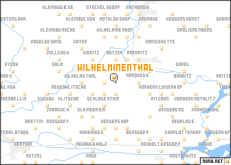 map of Wilhelminenthal