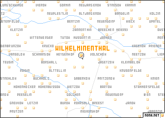 map of Wilhelminenthal
