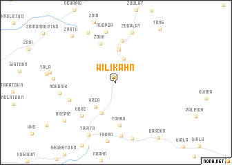 map of Wilikahn