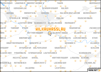 map of Wilkau-Haßlau