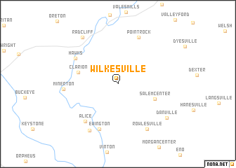 map of Wilkesville