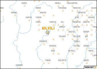 map of Wilkili