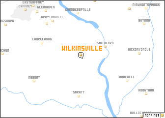 map of Wilkinsville