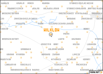 map of Wilkłów