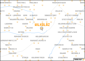 map of Wilkołaz