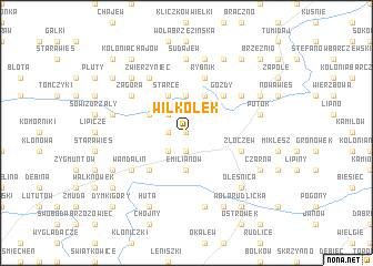 map of Wilkołek