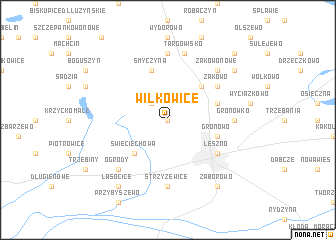 map of Wilkowice