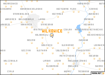 map of Wilkowice
