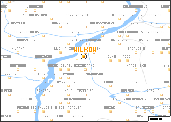 map of Wilków