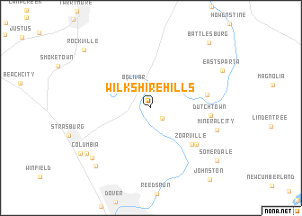 map of Wilkshire Hills