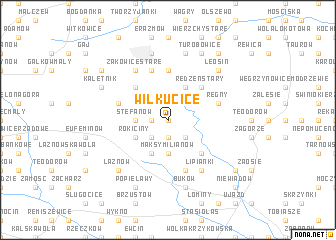 map of Wilkucice