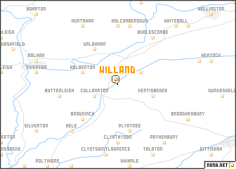 map of Willand