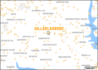 map of Willerle Manor