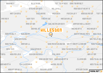 map of Willesden