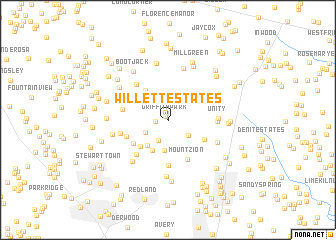 map of Willett Estates