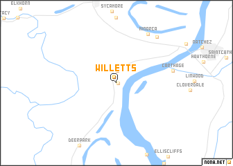 map of Willetts