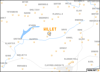 map of Willet