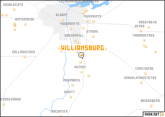 map of Williamsburg