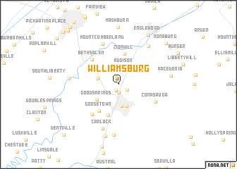 map of Williamsburg