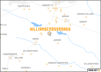 map of Williams Crossroads